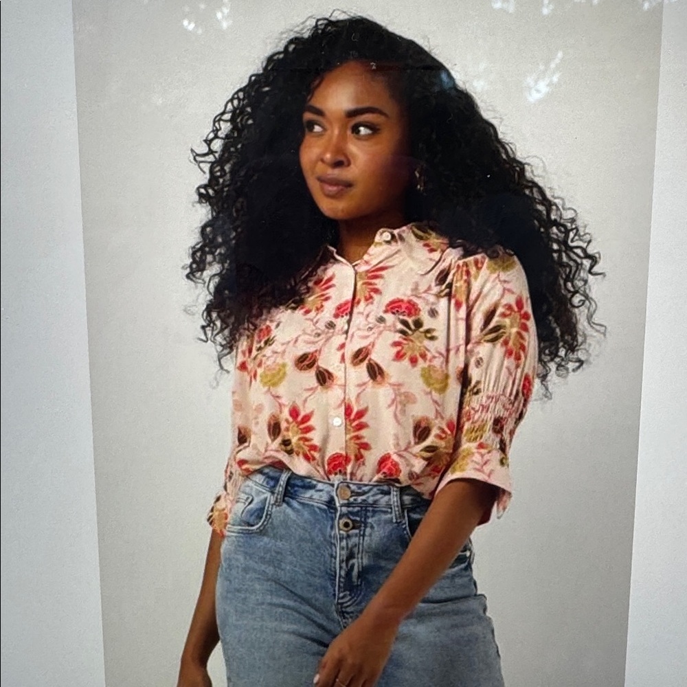 New Mos Mosh Therica Fleur Short Sleeve Shirt